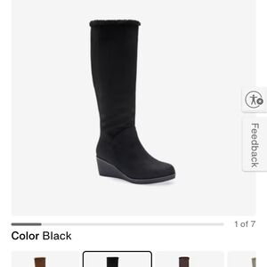 AEROSOLES Black Tall Winter Boots Only Wore 1x, In Box, Make Me An Offer !
